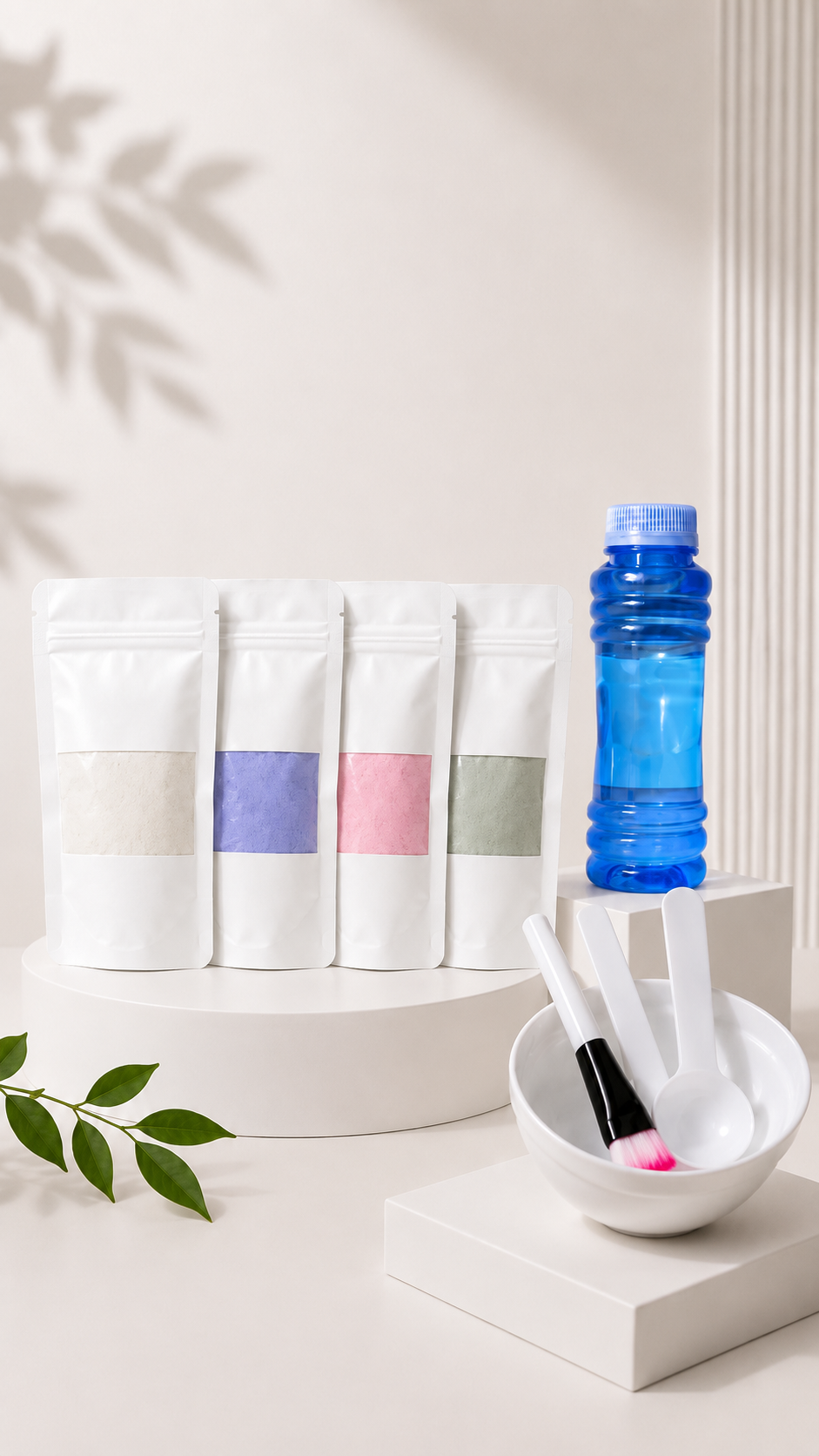 Pack 4 Hennés Blancs + Eau de Rose & Bol Inclus