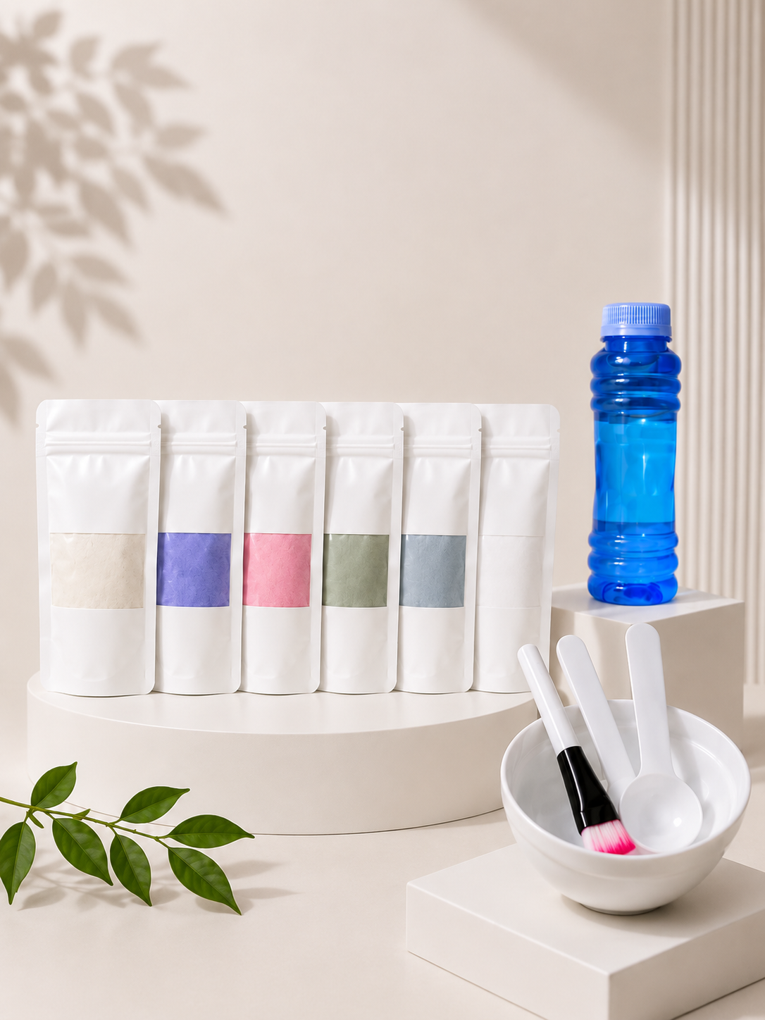 Pack 5 Hennés Blancs + 1 Offert (Eau de Rose & Bol Inclus)